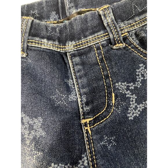 Jordache Star Print Cropped Denim Jean Jeggings Kid Girls Sz 6-6X - Picture 5 of 7
